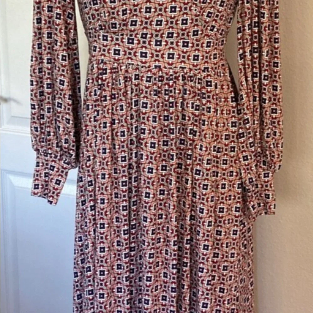 Boden Anna geometric midi dress 8 - Picture 2 of 4